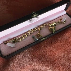 Juicy Couture gold bracelet & music note charm!